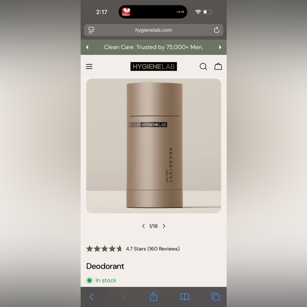 Hygienelab Deodorant Cedar Drift